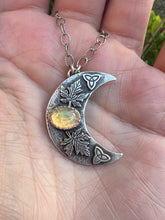 Load image into Gallery viewer, Autumn dreams… Sterling silver Crescent moon necklace