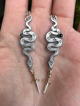 Load image into Gallery viewer, Serpent dagger talisman necklace
