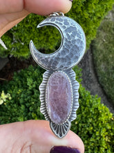 Load image into Gallery viewer, Lepidolite moon.. Quote talisman
