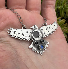Load image into Gallery viewer, The Crow- Sterling silver crow talisman necklace
