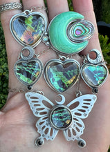 Load image into Gallery viewer, Butterfly moon heart necklace
