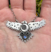 Load image into Gallery viewer, The Crow- Sterling silver crow talisman necklace
