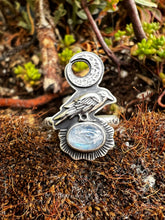 Load image into Gallery viewer, Raven talisman moonstone ring
