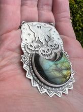 Load image into Gallery viewer, Haunted pumpkin patch quote necklace
