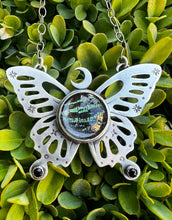 Load image into Gallery viewer, Butterfly specimen statement necklace
