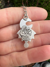 Load image into Gallery viewer, Magic moon spider web necklace
