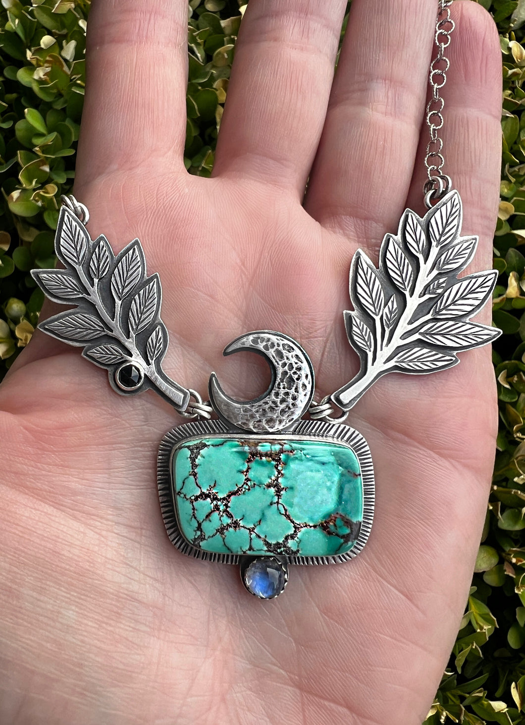 Into the wild.. Sterling silver turquoise statement necklace
