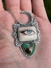Load image into Gallery viewer, Magic eyes.. Sterling silver protective eye talisman necklace
