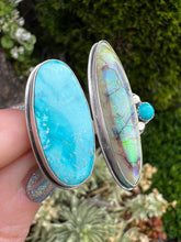 Load image into Gallery viewer, Into the universe. Sterling silver Monarch opal Turquoise ring
