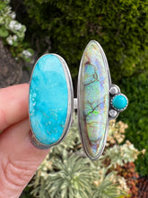 Load image into Gallery viewer, Into the universe. Sterling silver Monarch opal Turquoise ring
