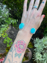 Load image into Gallery viewer, Turquoise open front statement cuff
