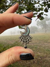 Load image into Gallery viewer, Magic moon spider web necklace
