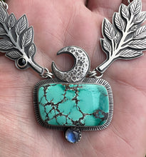 Load image into Gallery viewer, Into the wild.. Sterling silver turquoise statement necklace
