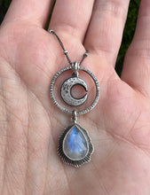 Load image into Gallery viewer, Crescent moon charm necklace
