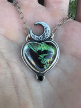 Load image into Gallery viewer, Butterfly moon heart necklace
