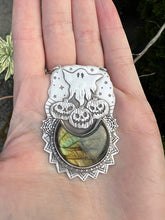 Load image into Gallery viewer, Haunted pumpkin patch quote necklace
