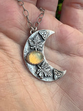 Load image into Gallery viewer, Autumn dreams… Sterling silver Crescent moon necklace

