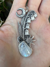 Load image into Gallery viewer, Ghost Lily of the valley quote necklace
