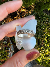 Load image into Gallery viewer, The Chosen.. Sterling silver perched turquoise butterfly ring
