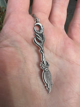 Load image into Gallery viewer, Witches besom talisman necklace
