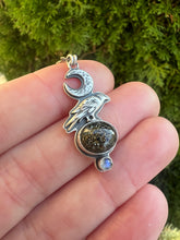 Load image into Gallery viewer, Raven Midnight Quartzite charm necklace

