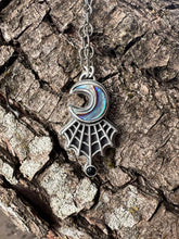 Load image into Gallery viewer, Magic moon spider web necklace
