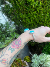 Load image into Gallery viewer, Turquoise open front statement cuff

