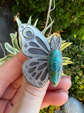 Load image into Gallery viewer, The Chosen.. Sterling silver perched turquoise butterfly ring
