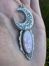 Load image into Gallery viewer, Lepidolite moon.. Quote talisman
