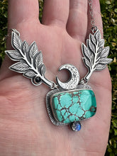 Load image into Gallery viewer, Into the wild.. Sterling silver turquoise statement necklace
