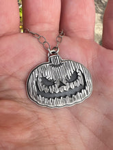 Load image into Gallery viewer, Sinister Jack pumpkin necklace
